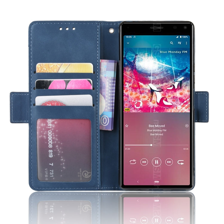 For Sony Xperia 8 Wallet Style Skin Feel Calf Pattern Leather Case with Separate Card Slot