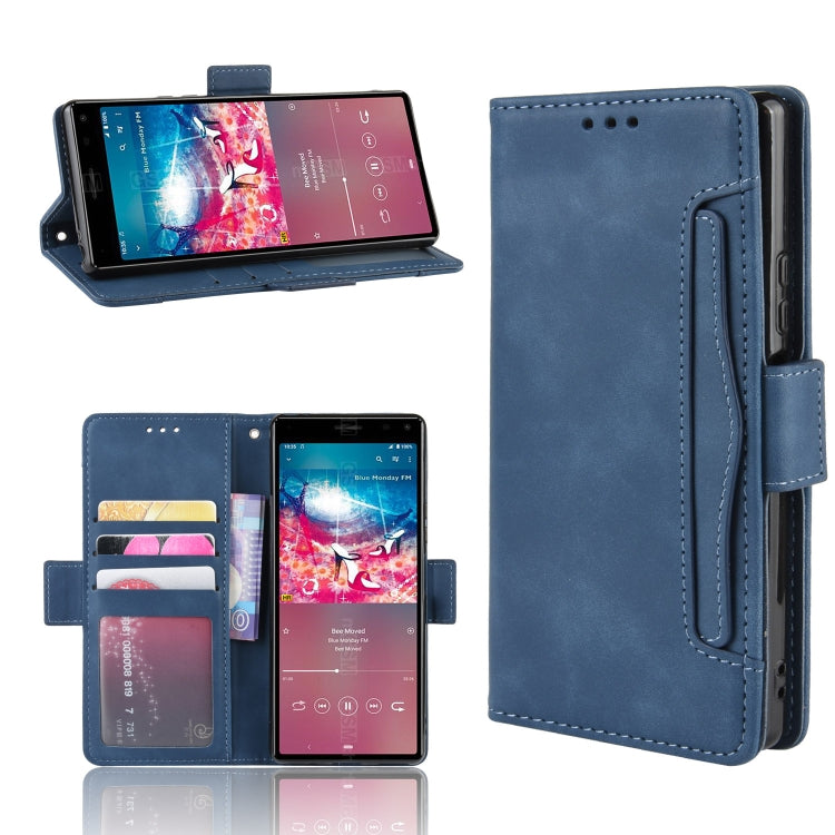 For Sony Xperia 8 Wallet Style Skin Feel Calf Pattern Leather Case with Separate Card Slot