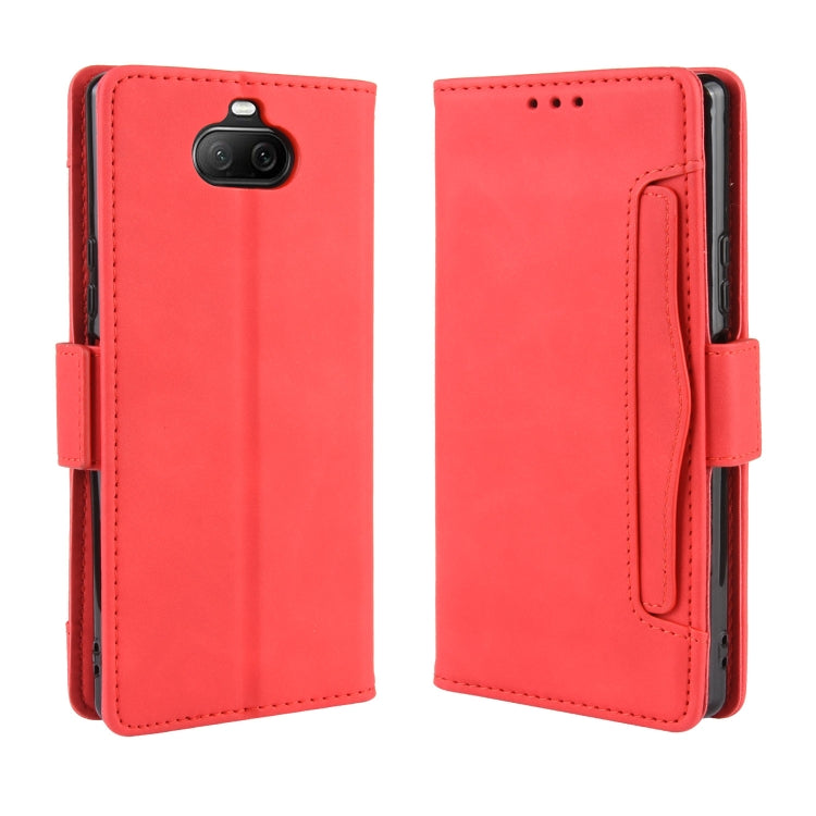 For Sony Xperia 8 Wallet Style Skin Feel Calf Pattern Leather Case with Separate Card Slot