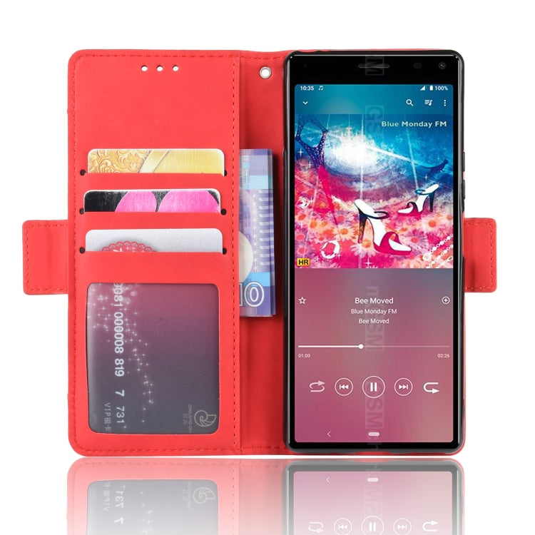 For Sony Xperia 8 Wallet Style Skin Feel Calf Pattern Leather Case with Separate Card Slot