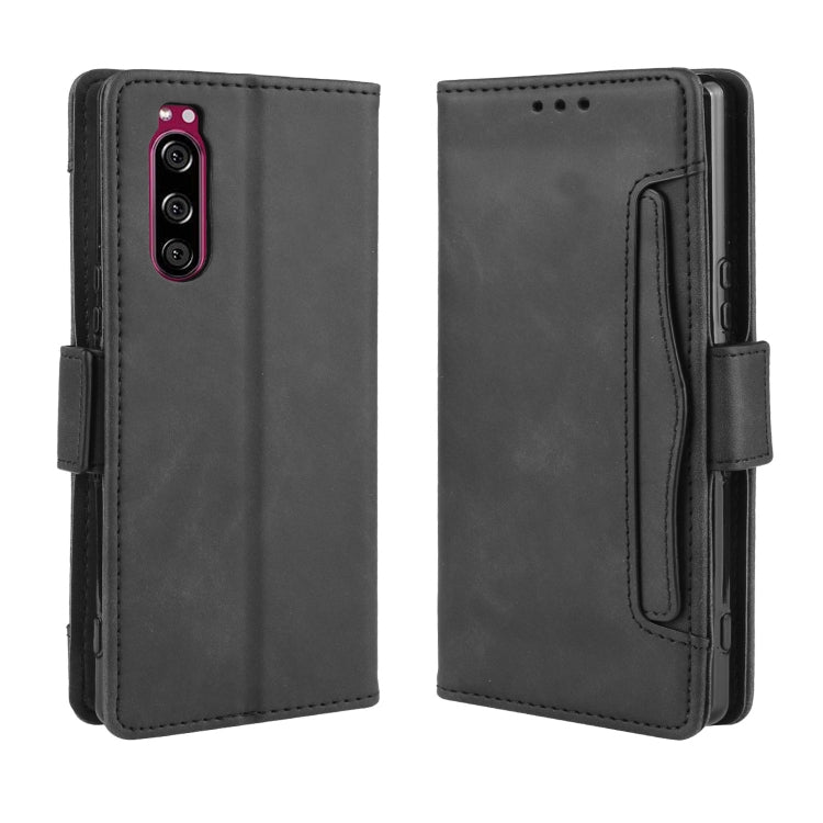 For Sony Xperia 5 Wallet Style Skin Feel Calf Pattern Leather Case with Separate Card Slot