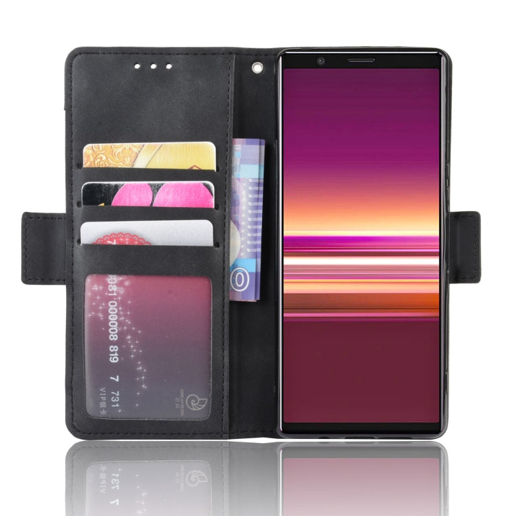 For Sony Xperia 5 Wallet Style Skin Feel Calf Pattern Leather Case with Separate Card Slot