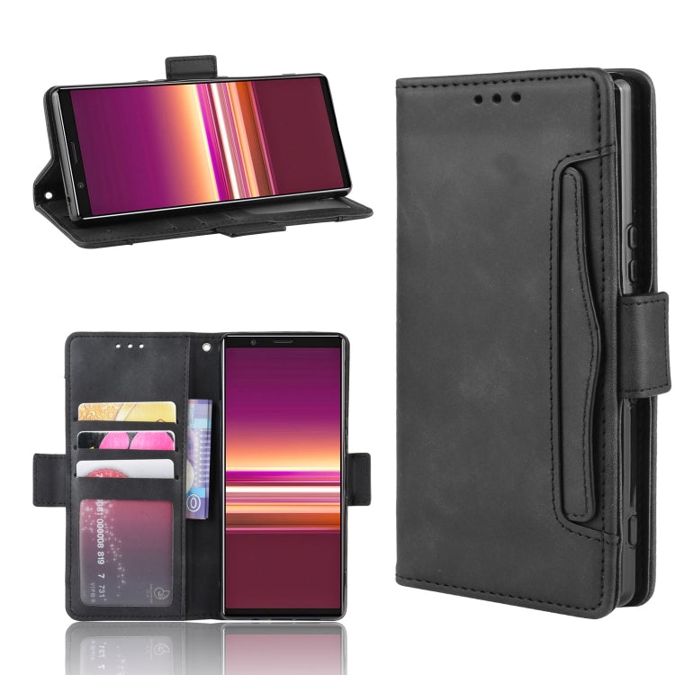For Sony Xperia 5 Wallet Style Skin Feel Calf Pattern Leather Case with Separate Card Slot