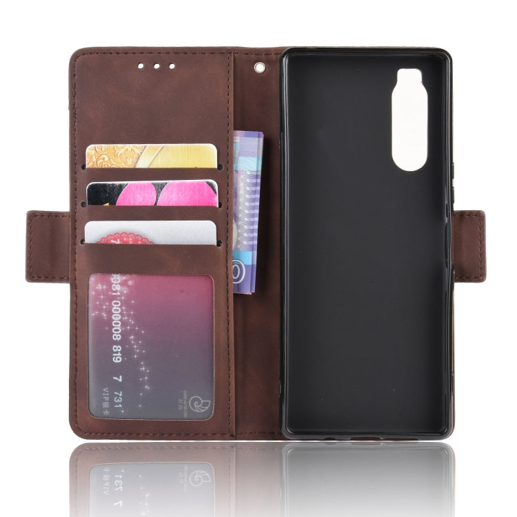 For Sony Xperia 5 Wallet Style Skin Feel Calf Pattern Leather Case with Separate Card Slot