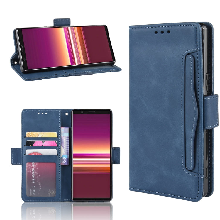 For Sony Xperia 5 Wallet Style Skin Feel Calf Pattern Leather Case with Separate Card Slot