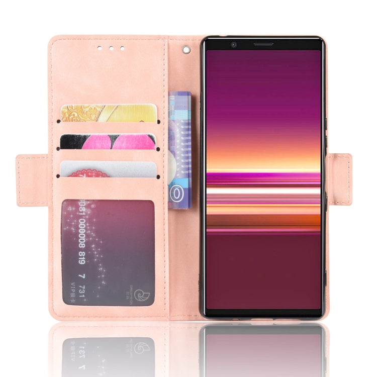 For Sony Xperia 5 Wallet Style Skin Feel Calf Pattern Leather Case with Separate Card Slot