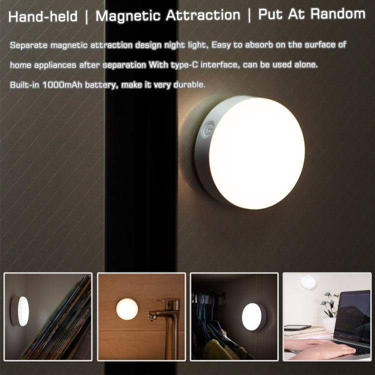 YouOKLight YK2327 Wireless Charger LED Night Light,Magnetic Attraction Fast Charging for iPhone Samsung Huawei Xiaomi