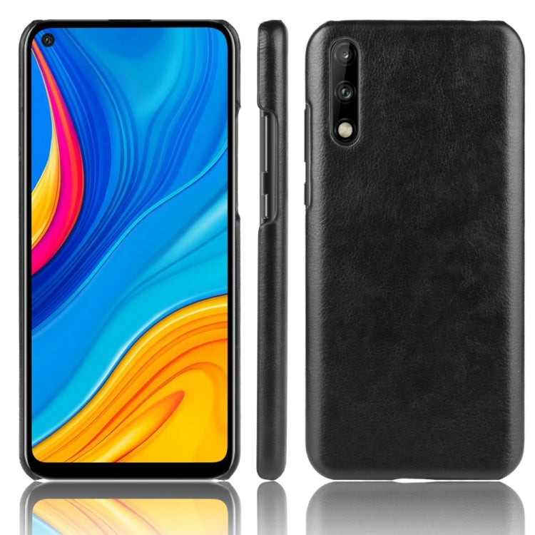 For Huawei Enjoy 10s Shockproof Litchi Texture PC + PU Case