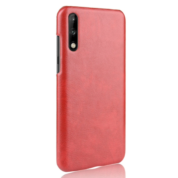 For Huawei Enjoy 10s Shockproof Litchi Texture PC + PU Case