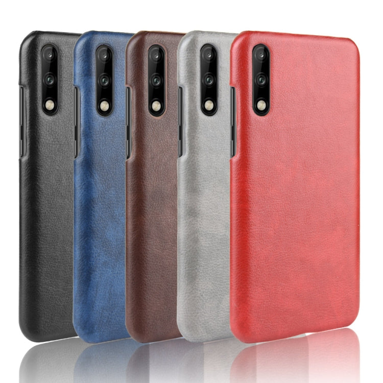 For Huawei Enjoy 10s Shockproof Litchi Texture PC + PU Case