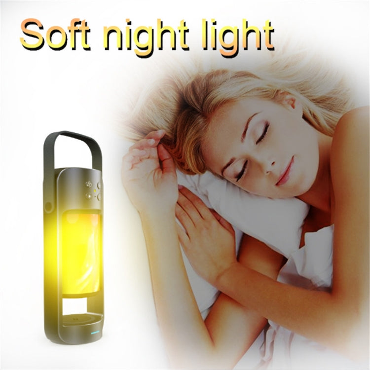 Versatile Outdoor Emergency Light Flame Light Wireless Charging Bluetooth Speaker(Black)