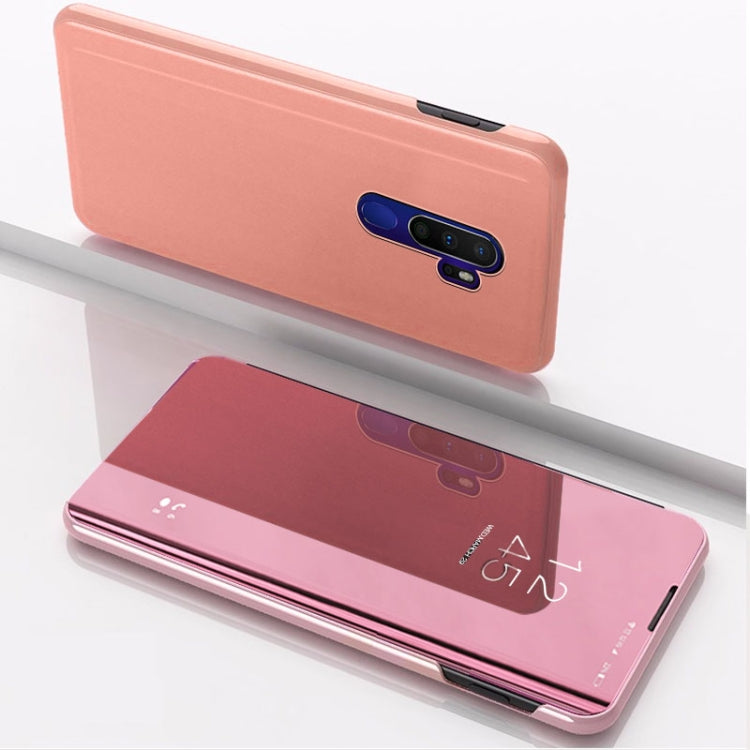 For OPPO Reno Ace / Realme X2 Pro Plated Mirror Horizontal Flip Leather Case with Holder