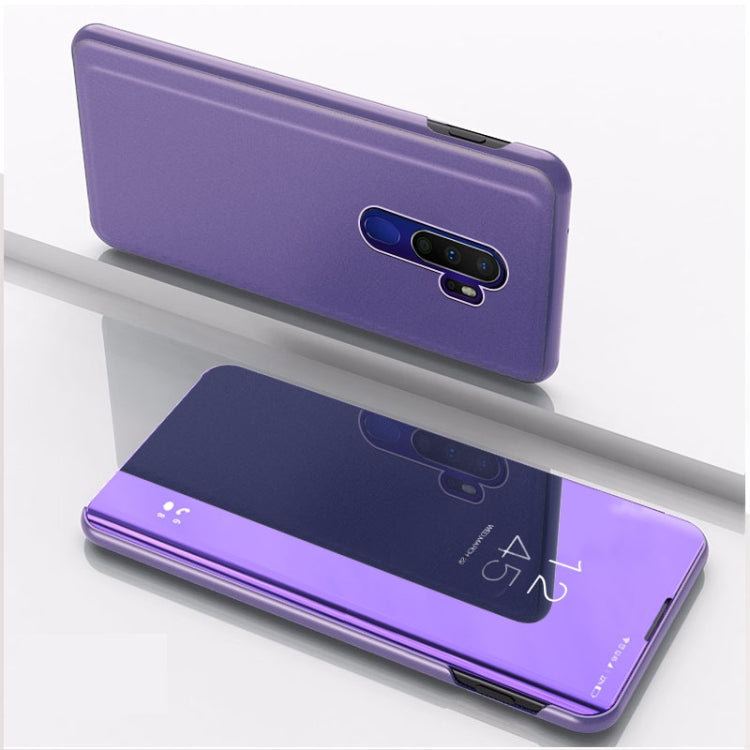 For OPPO Reno Ace / Realme X2 Pro Plated Mirror Horizontal Flip Leather Case with Holder