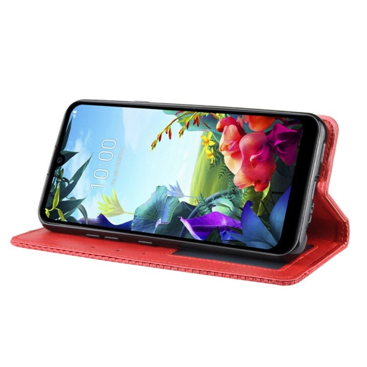 For LG K40S Magnetic Buckle Retro Crazy Horse Texture Horizontal Flip Leather Case  with Holder & Card Slots & Photo Frame