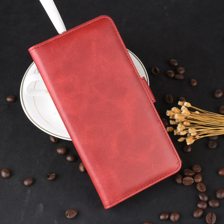 For iPhone 11 Double Buckle Crazy Horse Business Mobile Phone Holster with Card Wallet Bracket Function