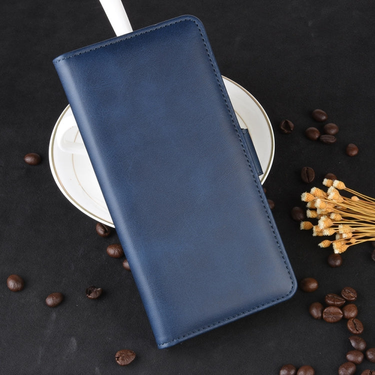 For iPhone 11 Pro Max Double Buckle Crazy Horse Business Mobile Phone Holster with Card Wallet Bracket Function