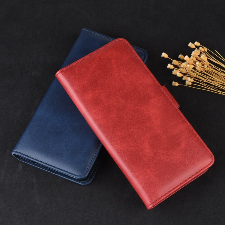 For iPhone 11 Pro Max Double Buckle Crazy Horse Business Mobile Phone Holster with Card Wallet Bracket Function