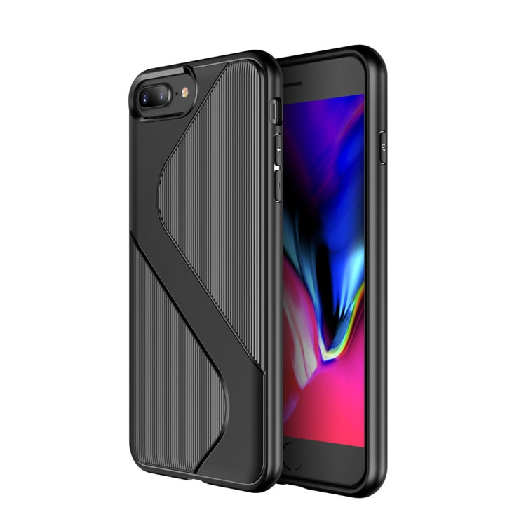 For iPhone 6 Plus & 6s Plus S-Shaped Soft TPU Protective Cover Case