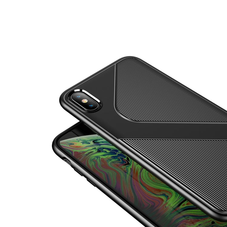 For iPhone X / XS  S-Shaped Soft TPU Protective Cover Case