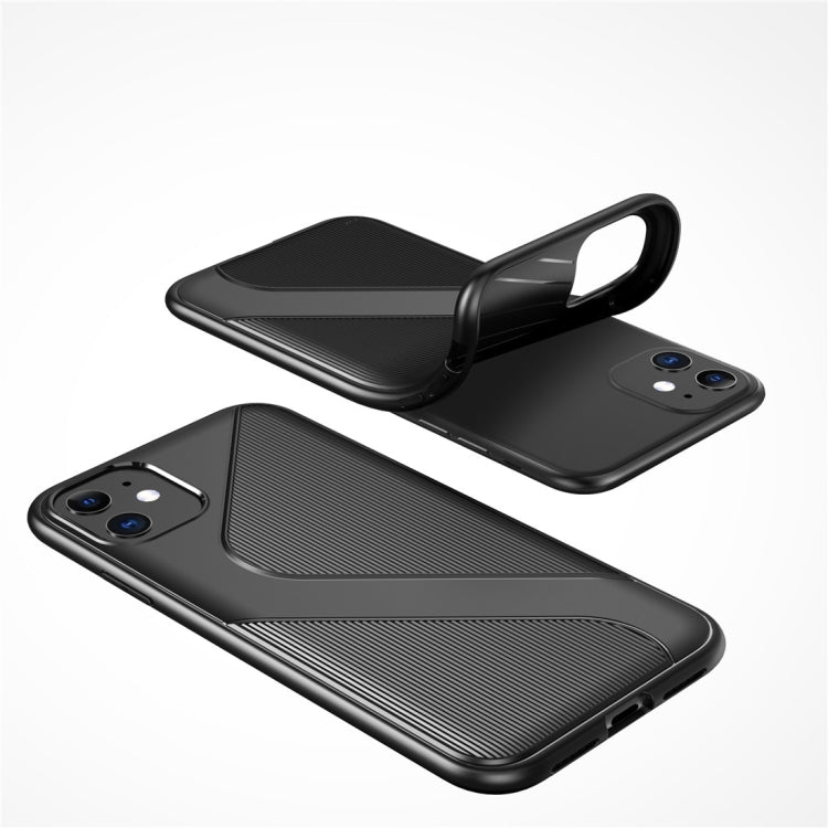 For iPhone 11 S-Shaped Soft TPU Protective Cover Case