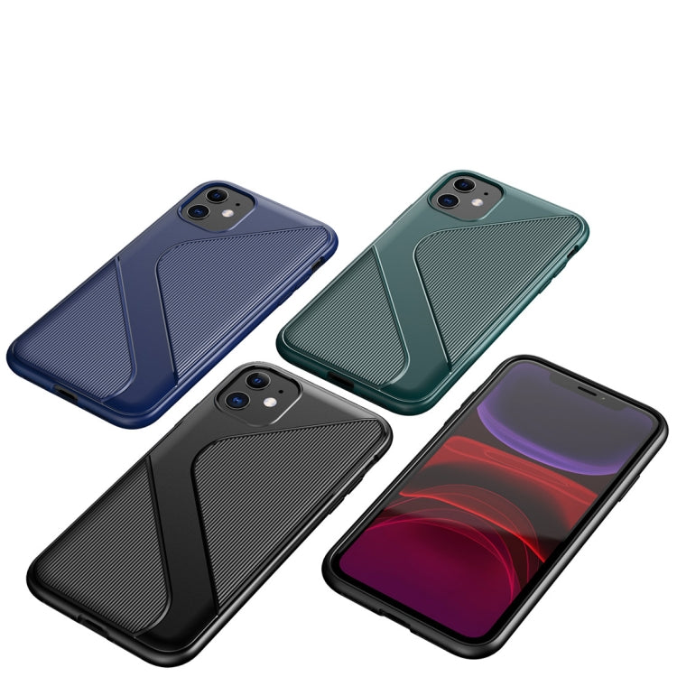 For iPhone 11 S-Shaped Soft TPU Protective Cover Case