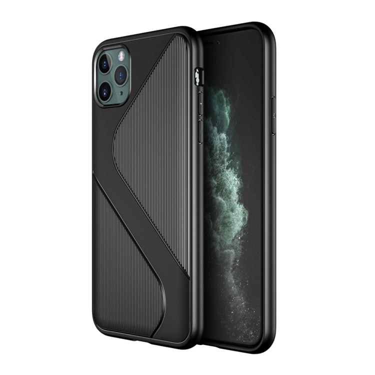 For iPhone 11 Pro Max S-Shaped Soft TPU Protective Cover Case