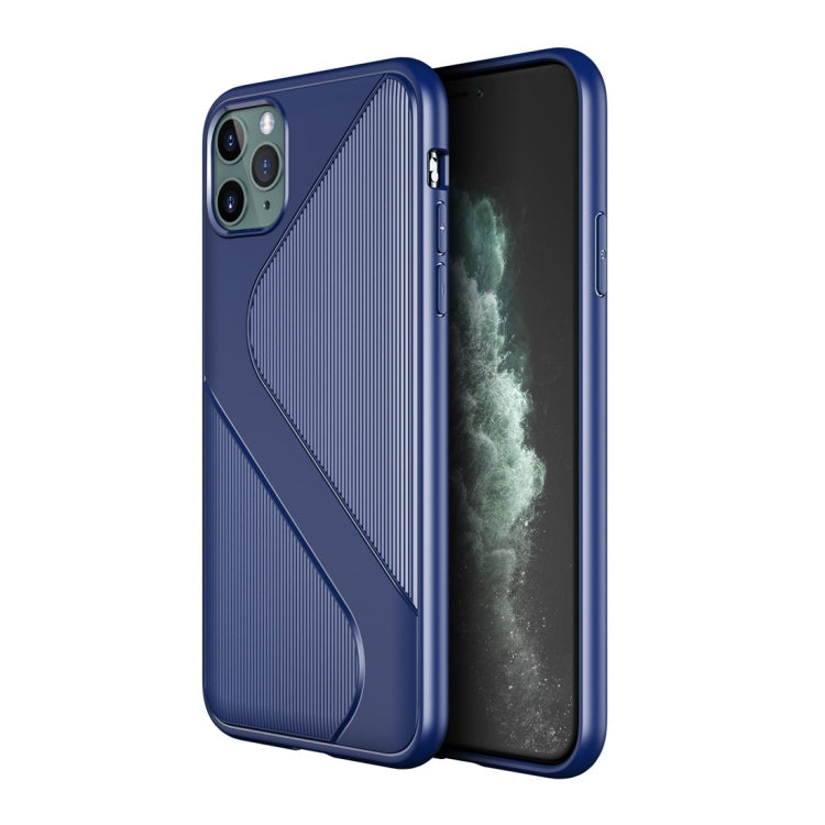 For iPhone 11 Pro Max S-Shaped Soft TPU Protective Cover Case