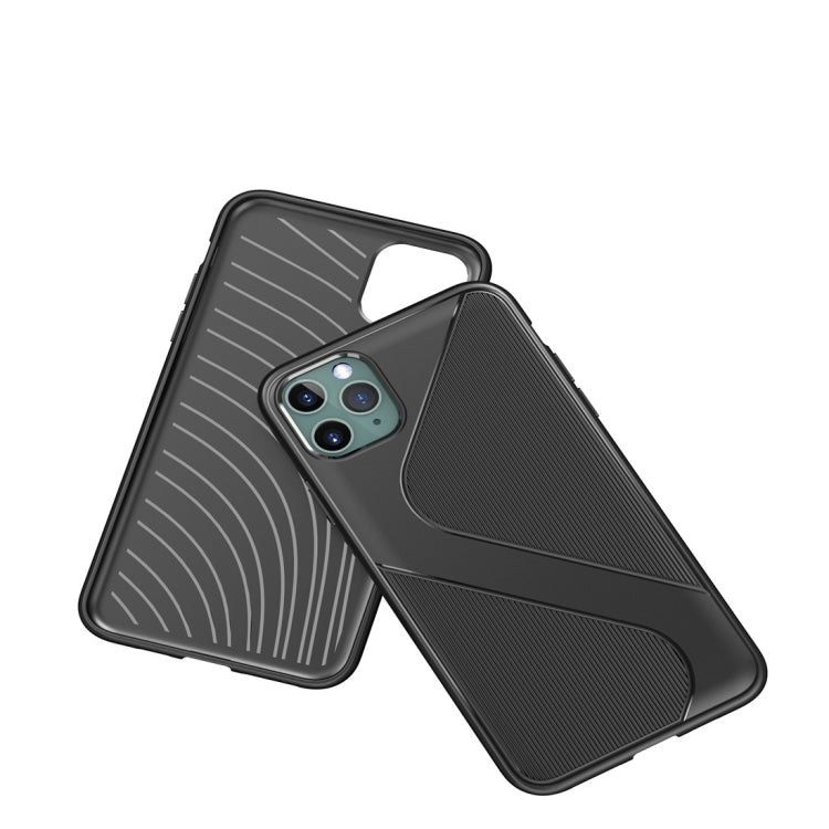 For iPhone 11 Pro Max S-Shaped Soft TPU Protective Cover Case