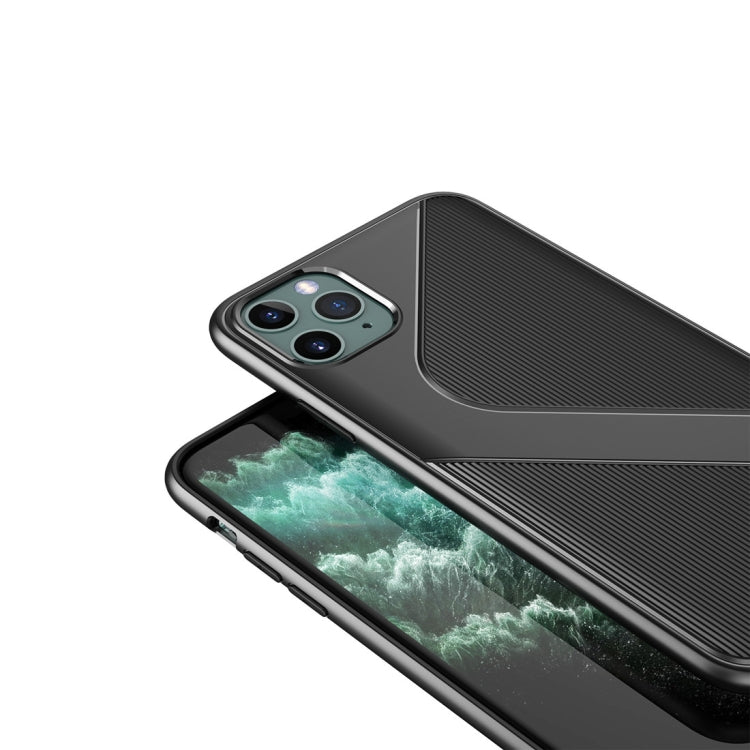 For iPhone 11 Pro Max S-Shaped Soft TPU Protective Cover Case