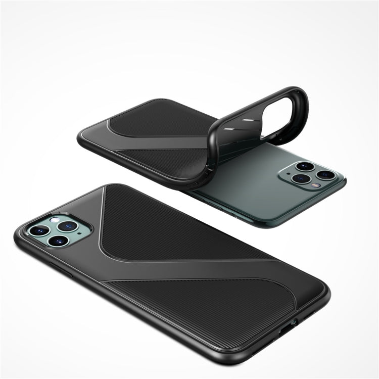 For iPhone 11 Pro Max S-Shaped Soft TPU Protective Cover Case