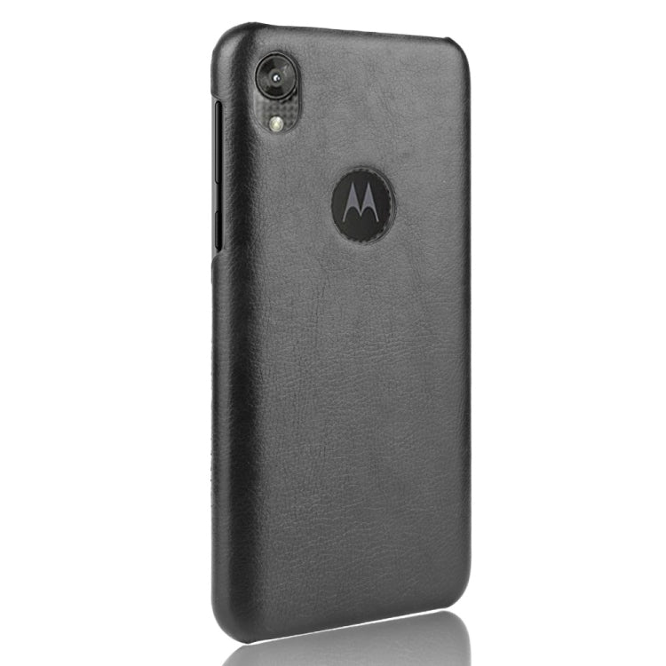 For Motorola Moto E6 Shockproof Litchi Texture PC + PU Case