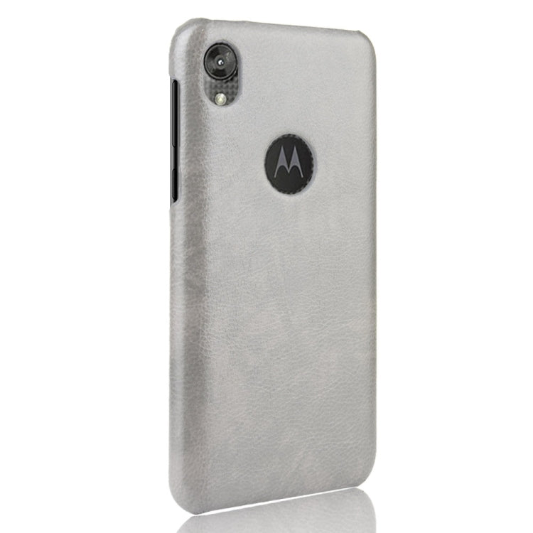 For Motorola Moto E6 Shockproof Litchi Texture PC + PU Case