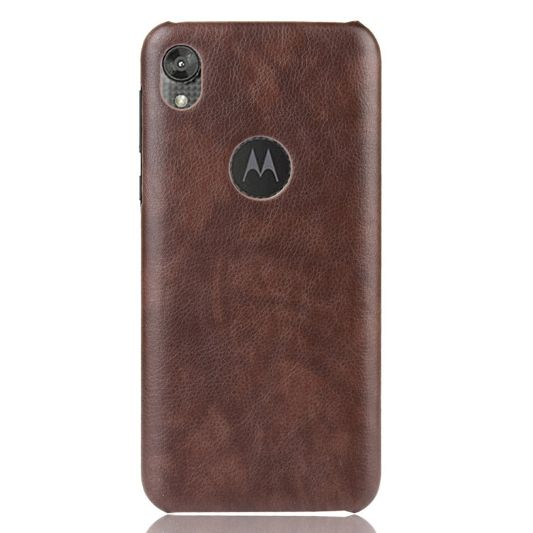 For Motorola Moto E6 Shockproof Litchi Texture PC + PU Case