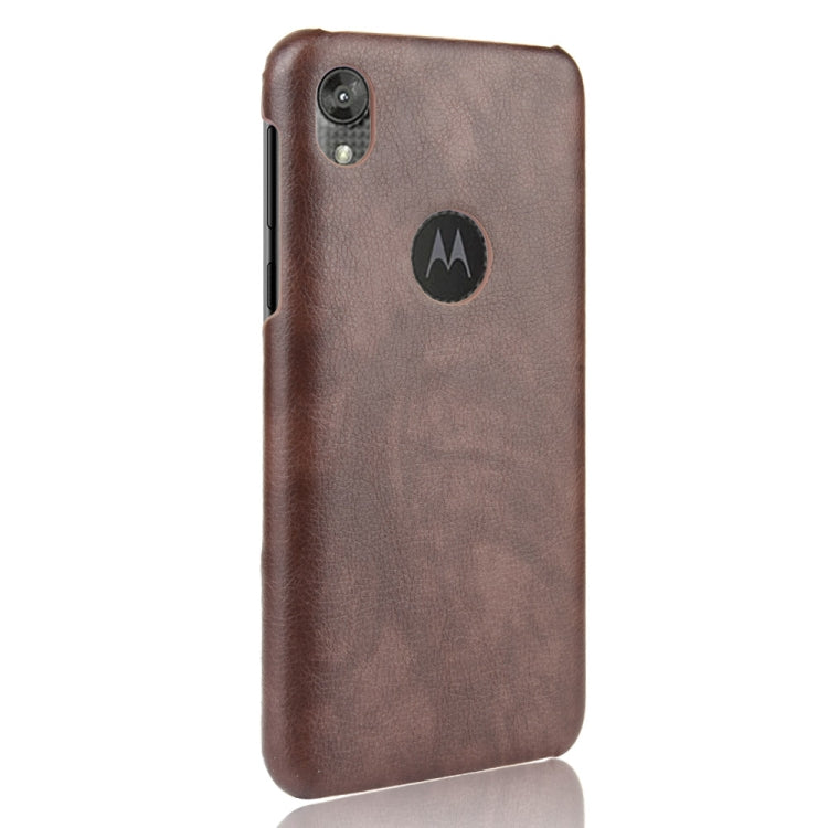 For Motorola Moto E6 Shockproof Litchi Texture PC + PU Case