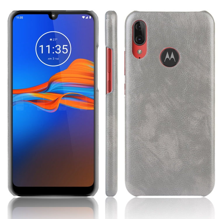 For Motorola Moto E6 Plus Shockproof Litchi Texture PC + PU Case