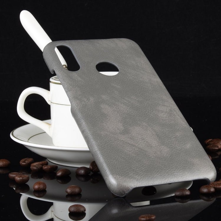 For Motorola Moto E6 Plus Shockproof Litchi Texture PC + PU Case