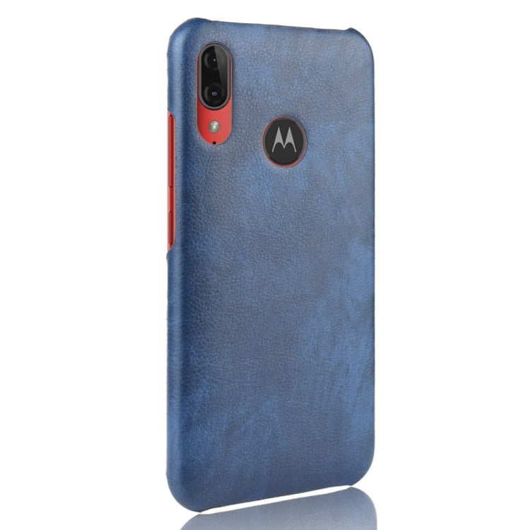 For Motorola Moto E6 Plus Shockproof Litchi Texture PC + PU Case