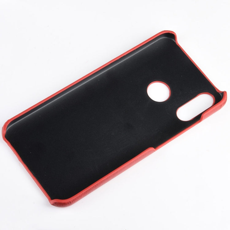 For Motorola Moto E6 Plus Shockproof Litchi Texture PC + PU Case