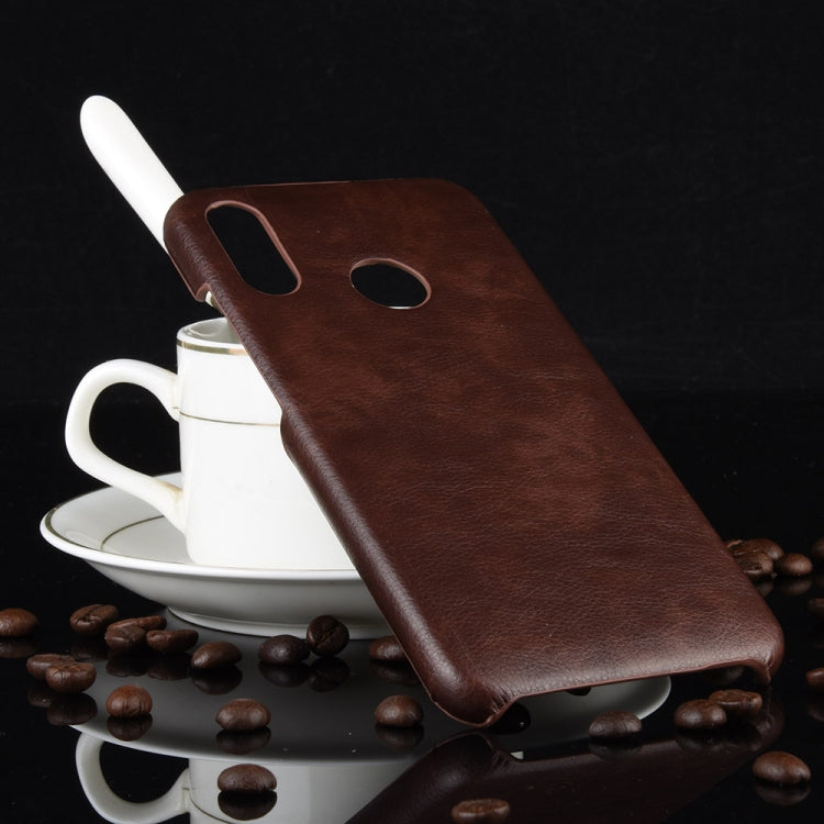 For Motorola Moto E6 Plus Shockproof Litchi Texture PC + PU Case