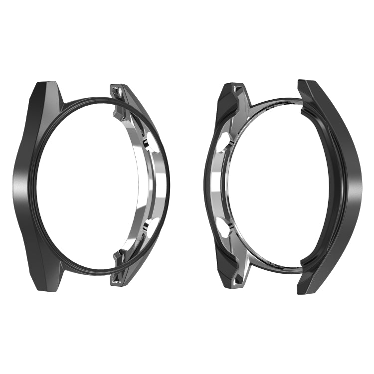 For HUAWEI Watch GT Classic / GT Active / GT Sport 46mm ENKAY Hat-prince 2 in 1 Full Coverage Electroplate TPU Case + 0.2mm 9H 2.15D Curved Edge Tempered Glass Film(Black)