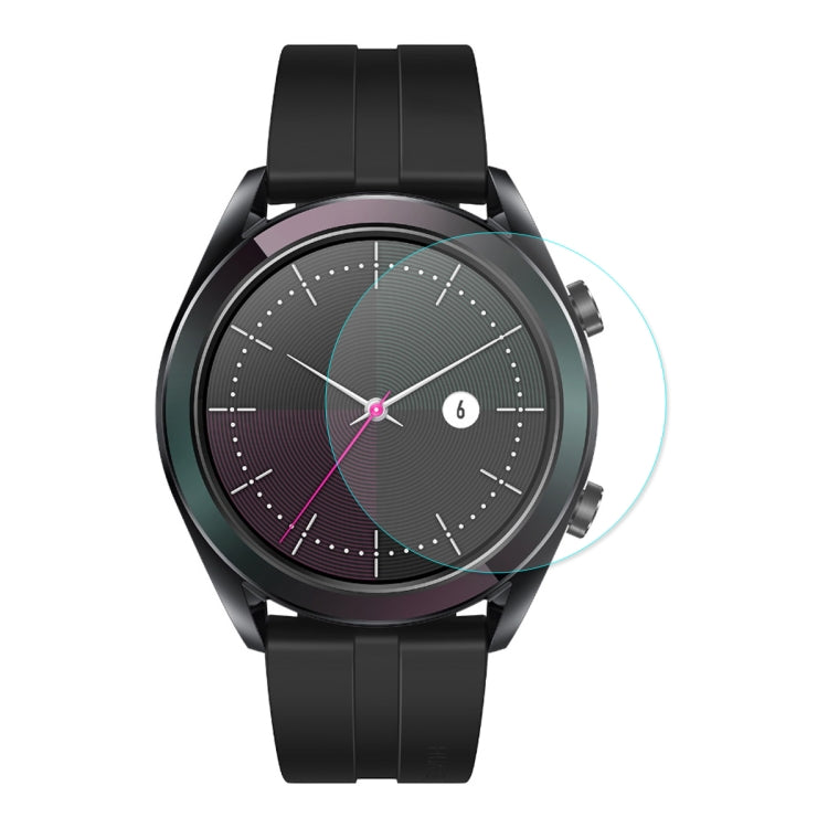 For HUAWEI Watch GT Elegant 42mm ENKAY Hat-prince 2 in 1 Full Coverage Electroplate TPU Case + 0.2mm 9H 2.15D Curved Edge Tempered Glass Film(Silver)