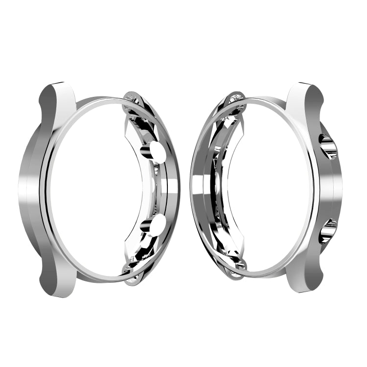 For HUAWEI Watch GT Elegant 42mm ENKAY Hat-prince 2 in 1 Full Coverage Electroplate TPU Case + 0.2mm 9H 2.15D Curved Edge Tempered Glass Film(Silver)