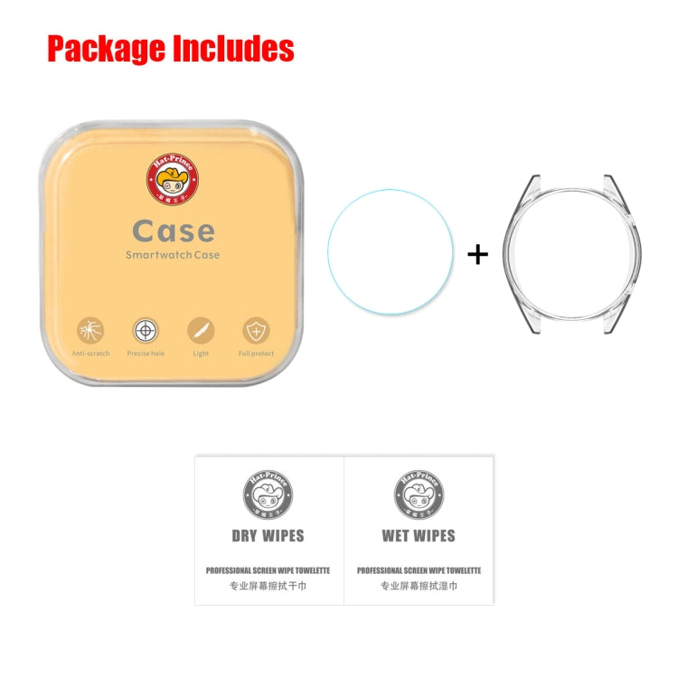 For HUAWEI Watch GT Classic / GT Active / GT Sport 46mm ENKAY Hat-prince 2 in 1 Full Coverage Transparent TPU Case + 0.2mm 9H 2.15D Curved Edge Tempered Glass Film