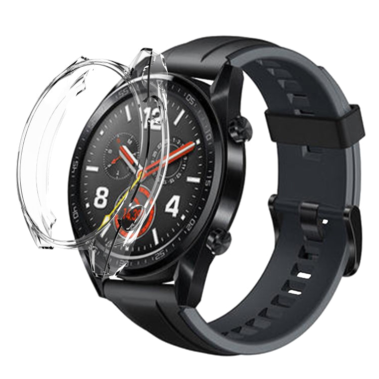 For HUAWEI Watch GT Classic / GT Active / GT Sport 46mm ENKAY Hat-prince 2 in 1 Full Coverage Transparent TPU Case + 0.2mm 9H 2.15D Curved Edge Tempered Glass Film