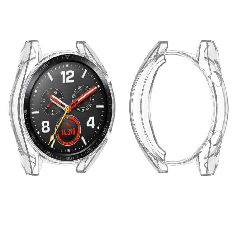 For HUAWEI Watch GT Classic / GT Active / GT Sport 46mm ENKAY Hat-prince 2 in 1 Full Coverage Transparent TPU Case + 0.2mm 9H 2.15D Curved Edge Tempered Glass Film