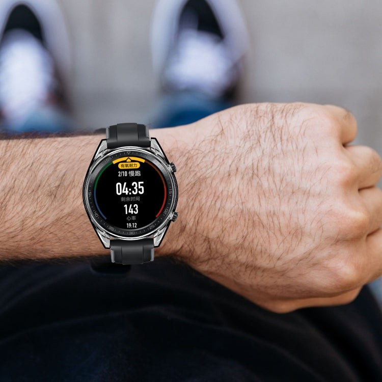 For HUAWEI Watch GT Classic / GT Active / GT Sport 46mm ENKAY Hat-prince 2 in 1 Full Coverage Transparent TPU Case + 0.2mm 9H 2.15D Curved Edge Tempered Glass Film