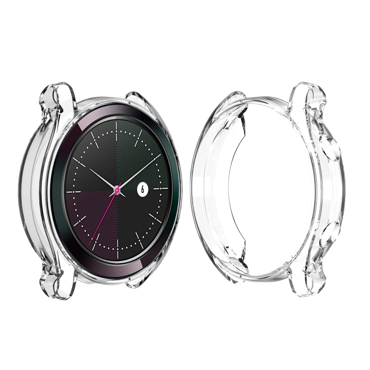 For HUAWEI Watch Elegant 42mm ENKAY Hat-prince 2 in 1 Full Coverage Transparent TPU Case + 0.2mm 9H 2.15D Curved Edge Tempered Glass Film