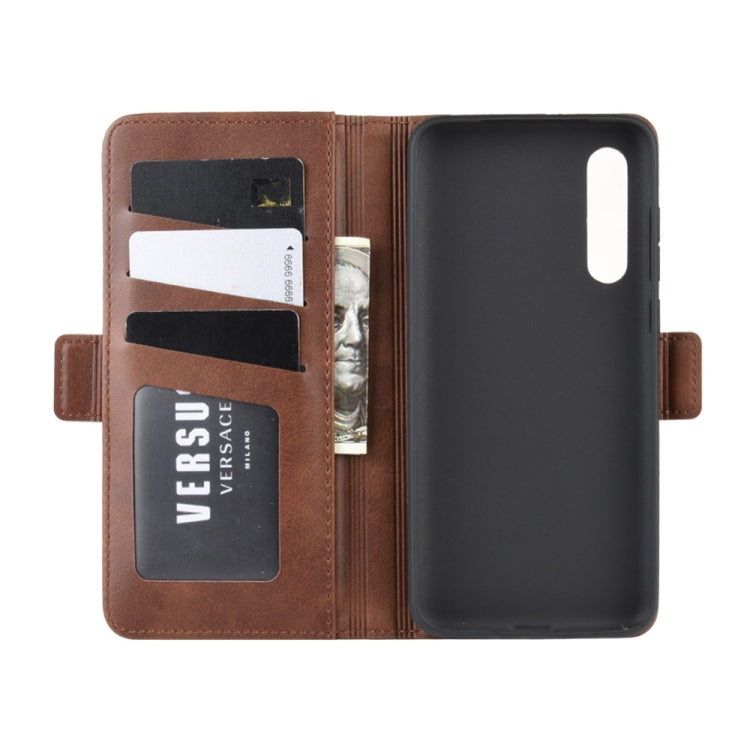 For Xiaomi 9 Pro/Xiaomi 9 Pro 5G Double Buckle Crazy Horse Business Mobile Phone Holster with Card Wallet Bracket Function