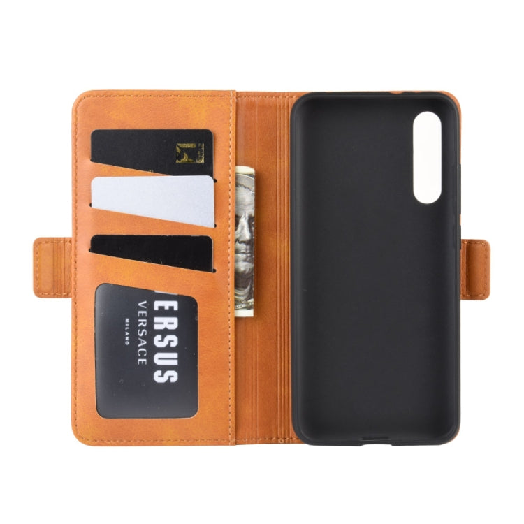 For Xiaomi CC9 Double Buckle Crazy Horse Business Mobile Phone Holster with Card Wallet Bracket Function
