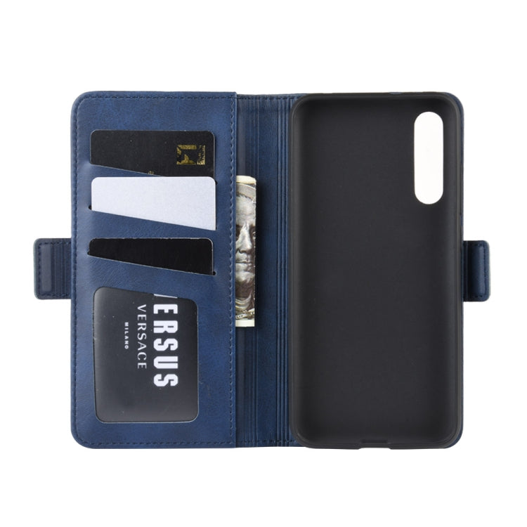 For Xiaomi CC9 Double Buckle Crazy Horse Business Mobile Phone Holster with Card Wallet Bracket Function